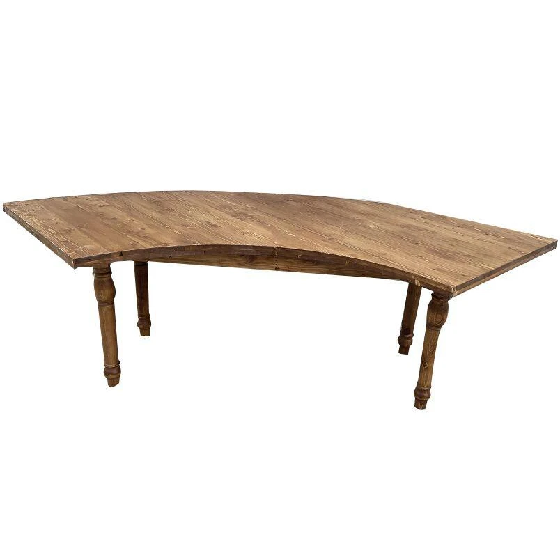 Tavolo rustico serpentino in legno naturale