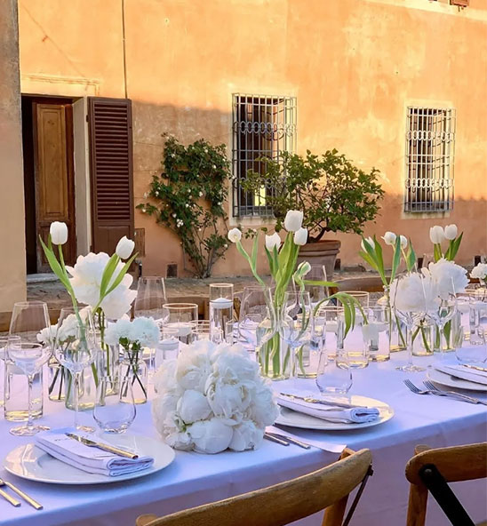 French-style romantic engagement banquet