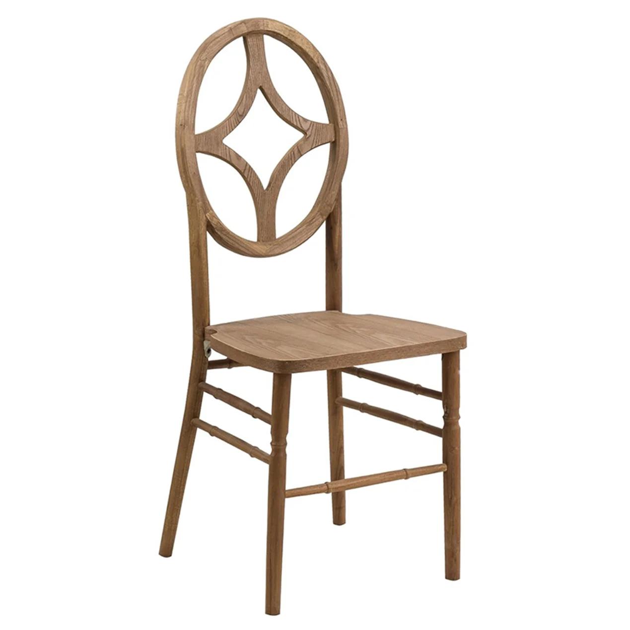 Natural Oak Finish Wooden Diamond -Back Phoenix Chair