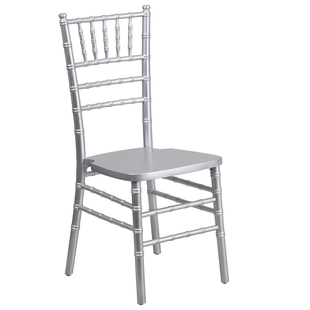 Silver Wood Stacking Chiavari Chair