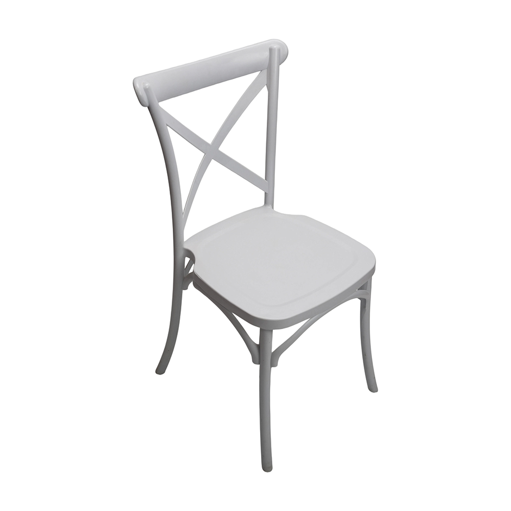 Resin Crossback Chair-White