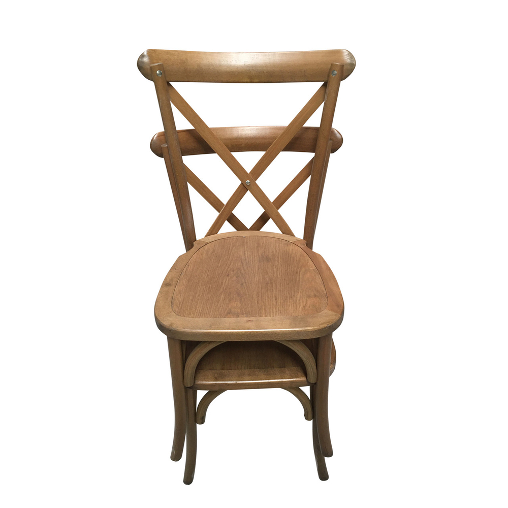 Crossback Stacking Chair-Oak