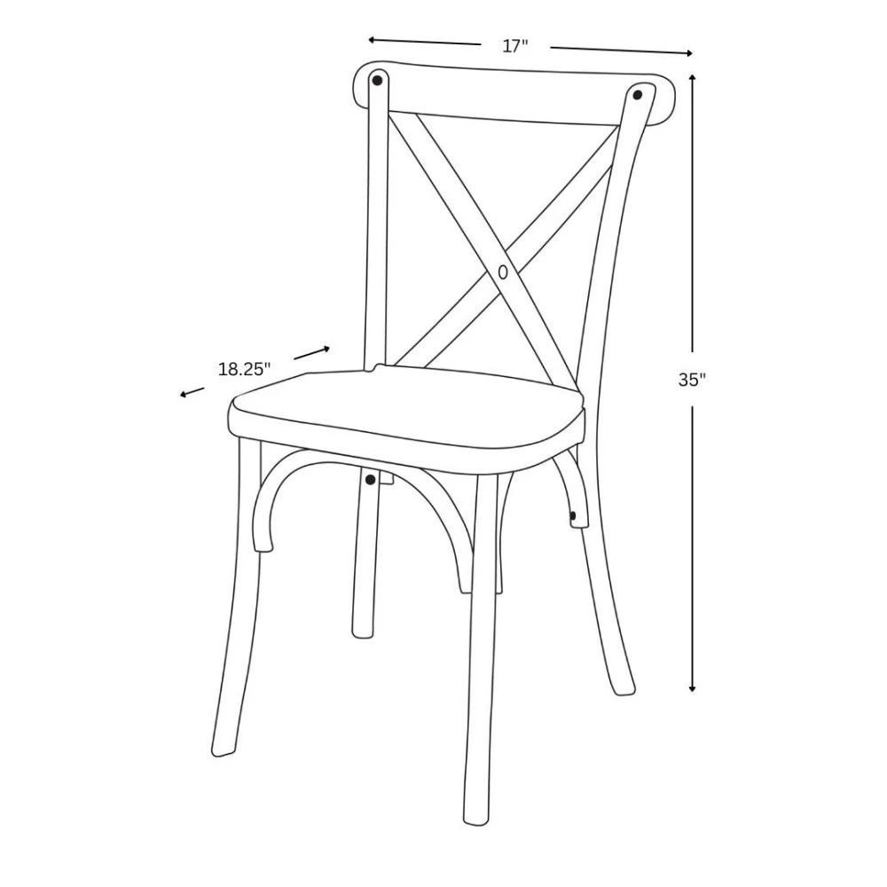 Sedia Cross Back in resina