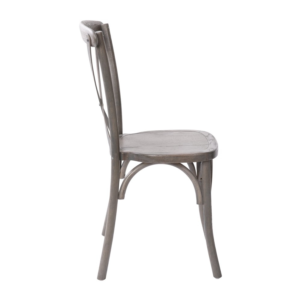 Grey Wood Crossback Chair