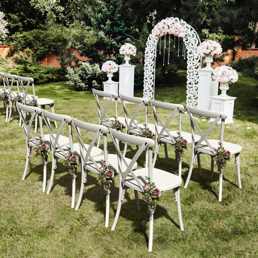 Resin Crossback Chair-White