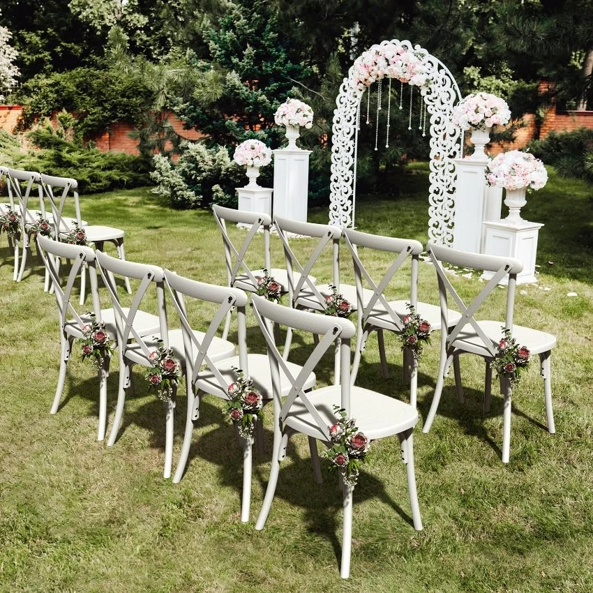 Sedia Cross Back in resina