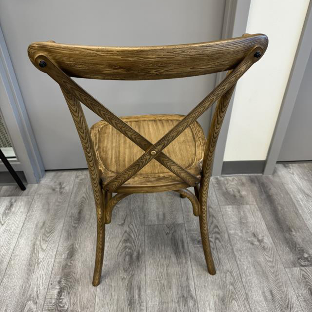 Resin Crossback Chair -Oak Textured