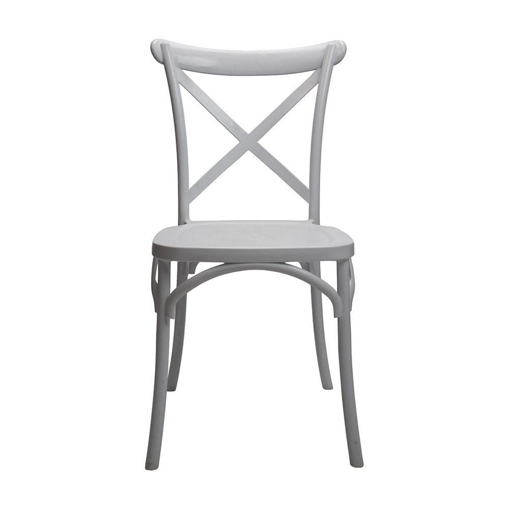 Resin Crossback Chair-White