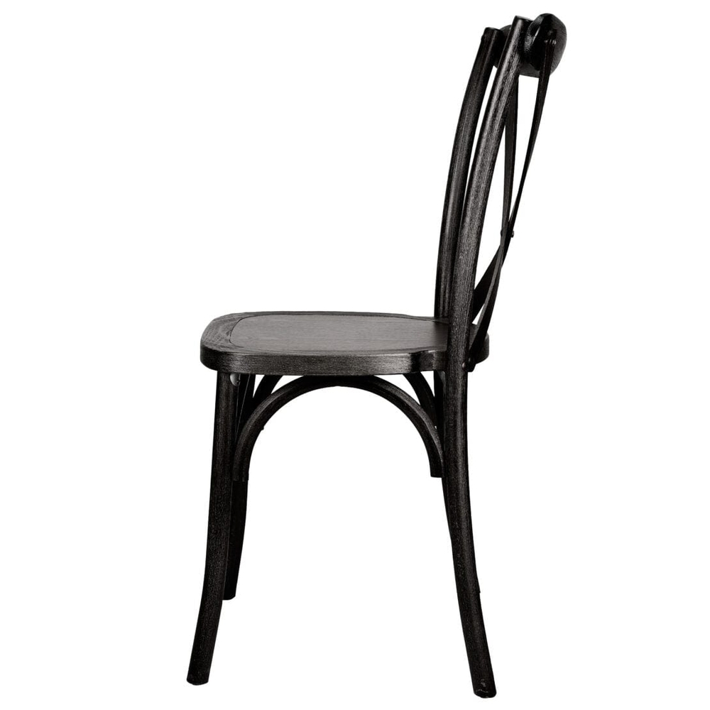 Black Wood CrossBack Chair