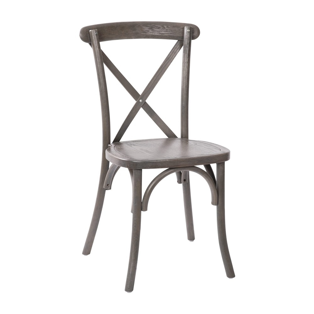 Grey Wood Crossback Chair