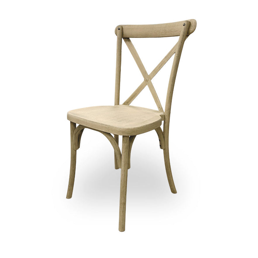 Resin Crossback Chair-Blond Oak