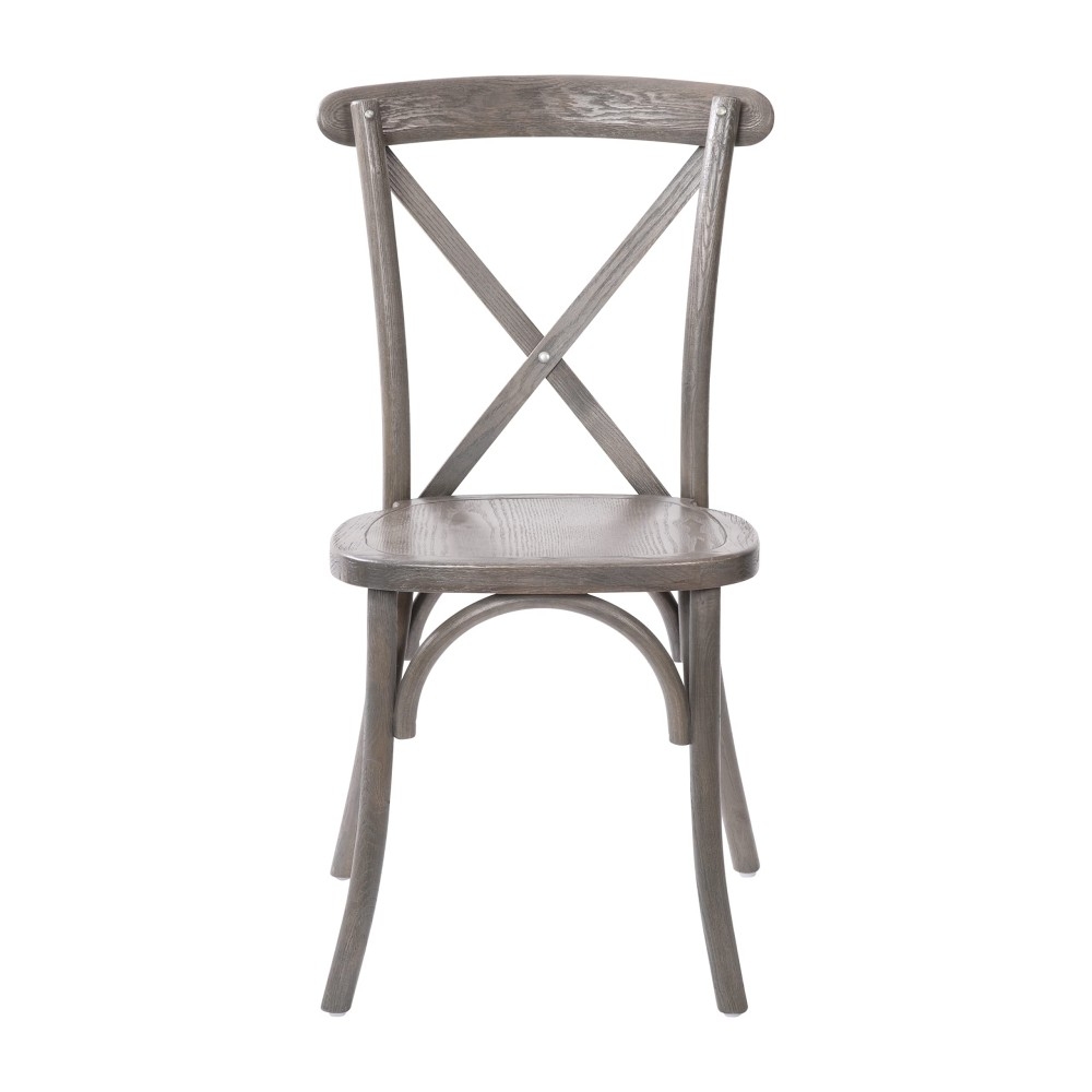 Grey Wood Crossback Chair