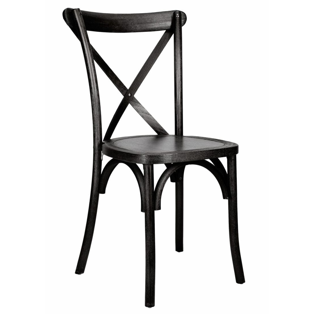 Black Wood CrossBack Chair