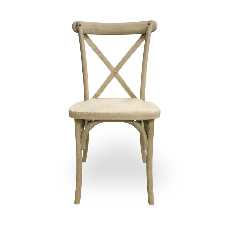 Resin Crossback Chair-Blond Oak