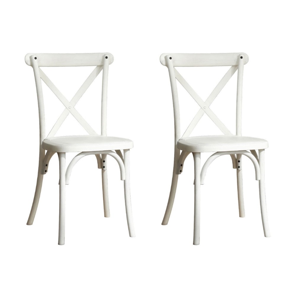 Resin Crossback Chair-Limewash