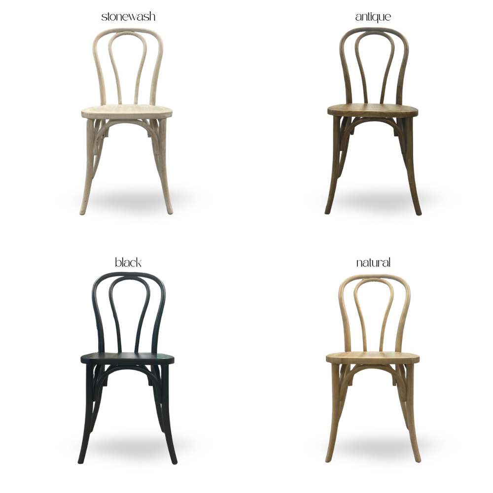 Bentwood Wood Chair-Stonewash