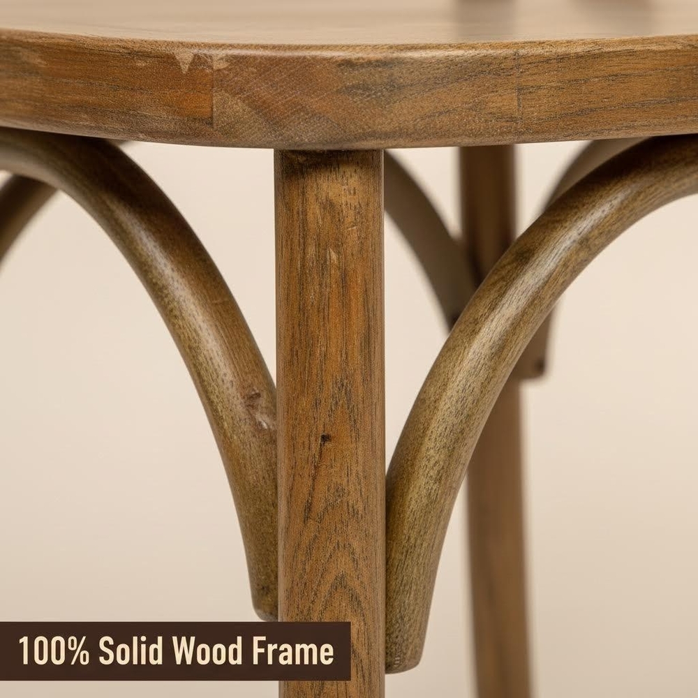 Wood Crossback Chair-Light Brown