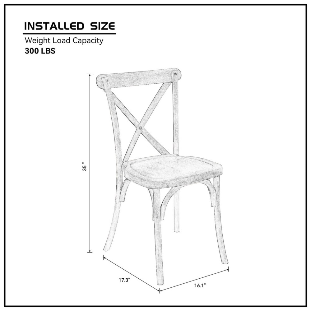 Resin Crossback Chair-Limewash