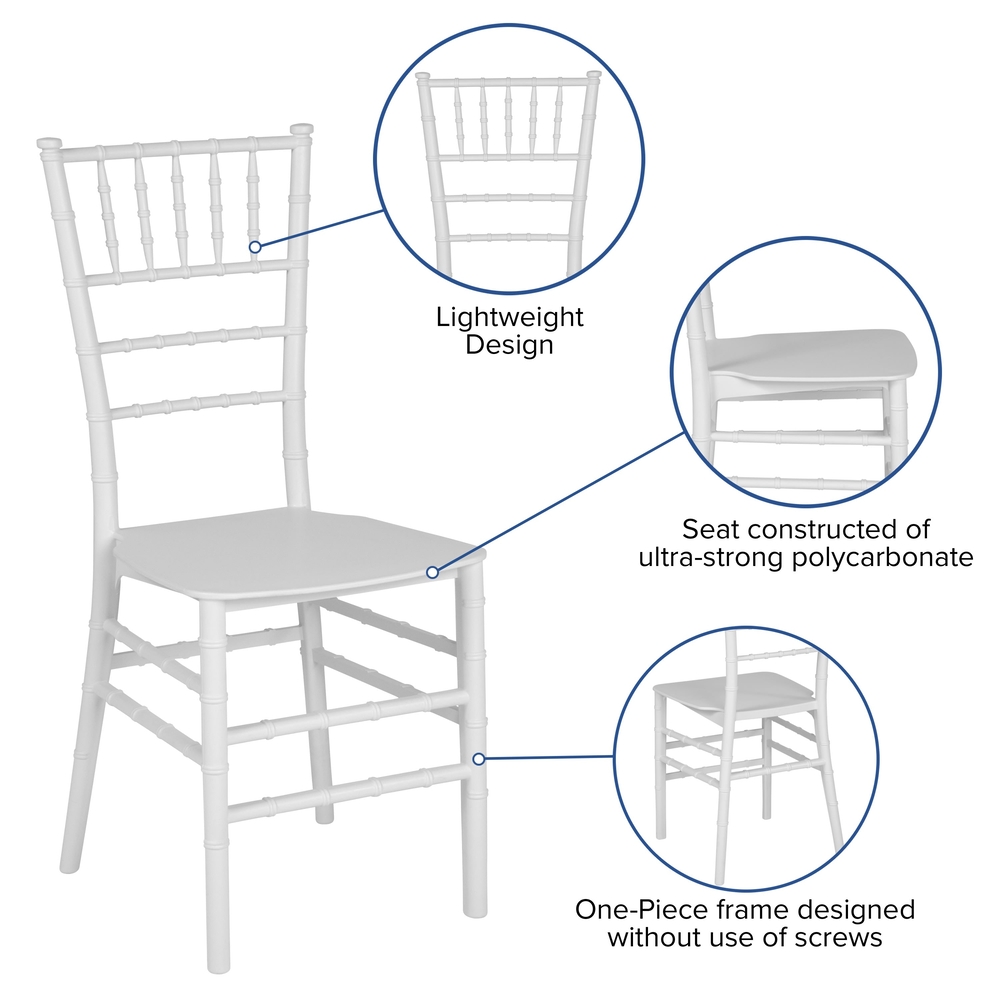 Resin Chiavari Chair &ndash; White
