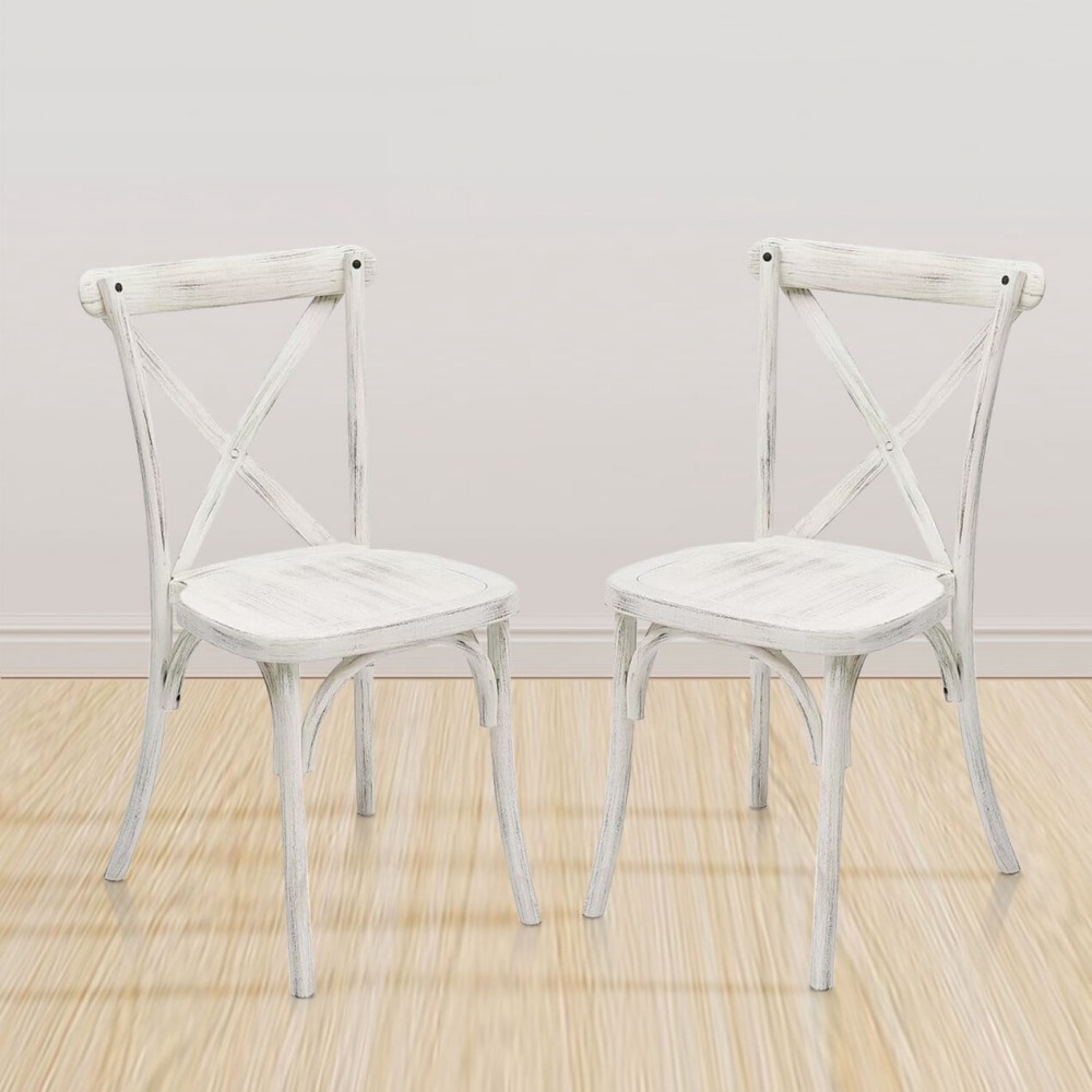 Resin Crossback Chair-Limewash
