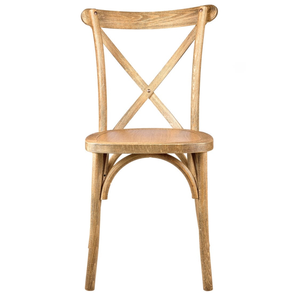 Natural Wood Crossback Chair