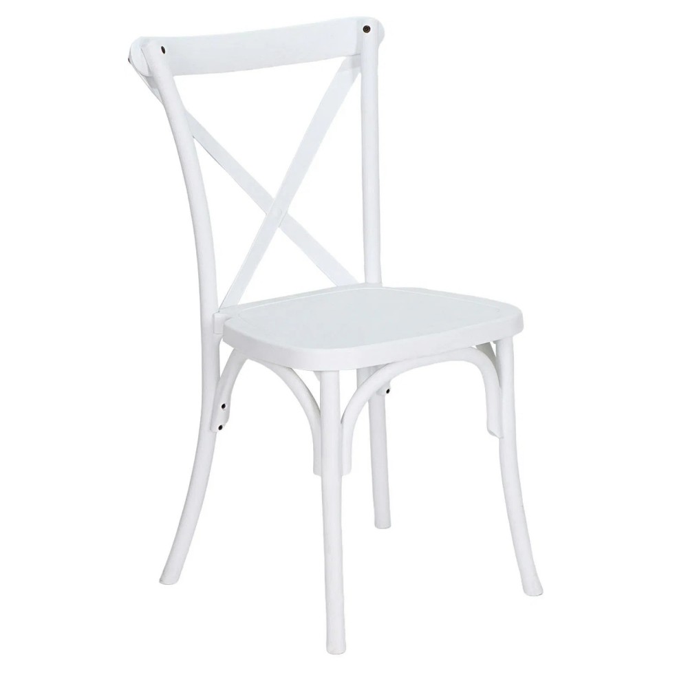 Resin Crossback Chair-White