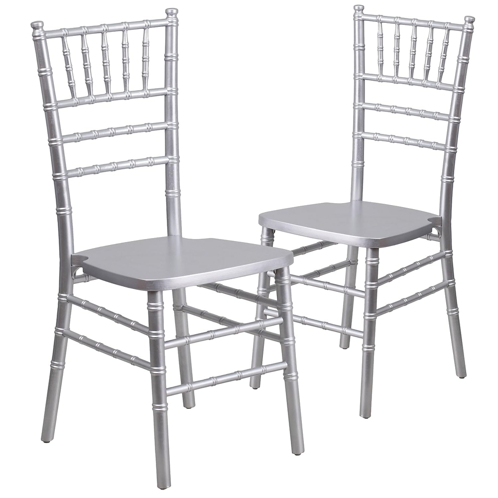 Silver Wood Stacking Chiavari Chair