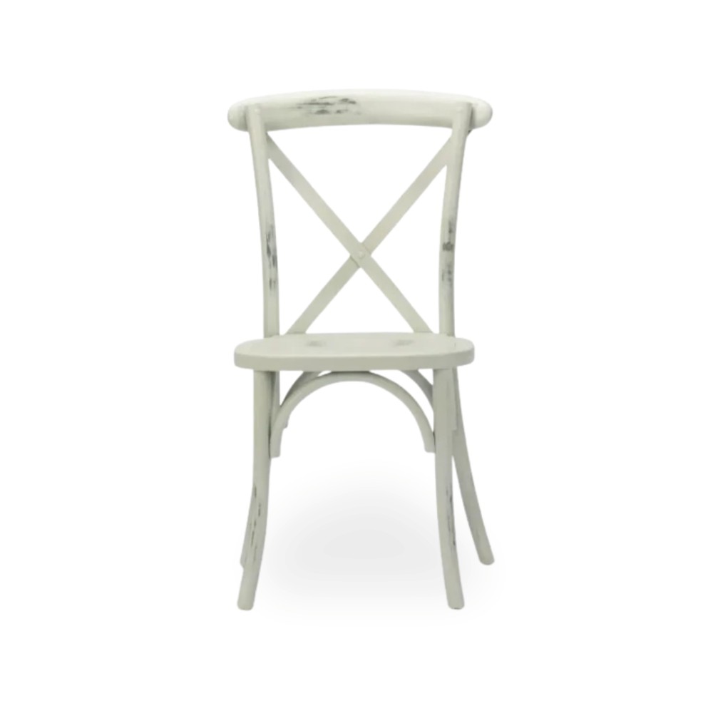 Resin Crossback Chair-Limewash