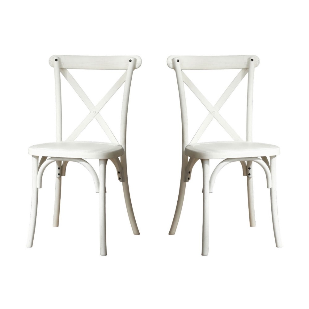 Resin Crossback Chair-Limewash