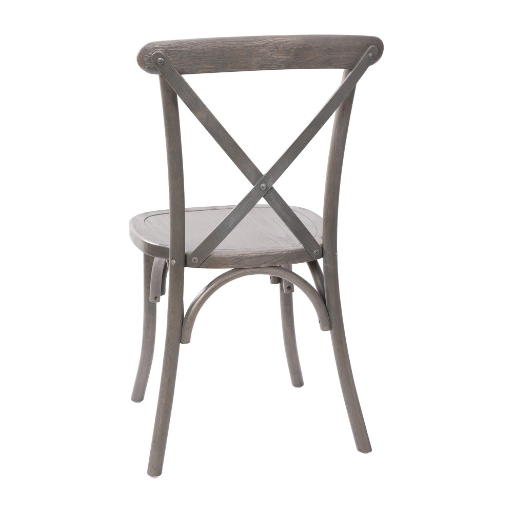 Grey Wood Crossback Chair