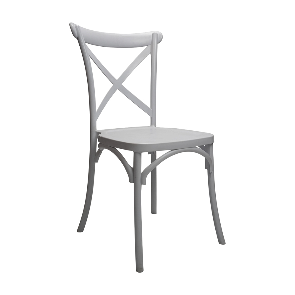 Resin Crossback Chair-White