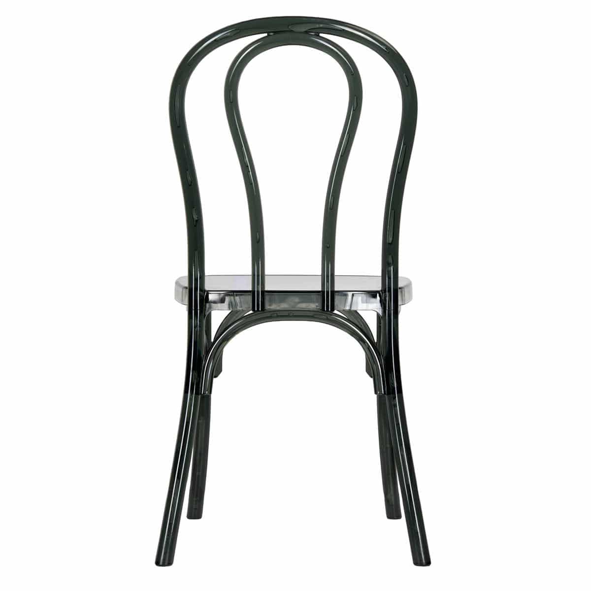 Clear Smoke Resin Bentwood Chair