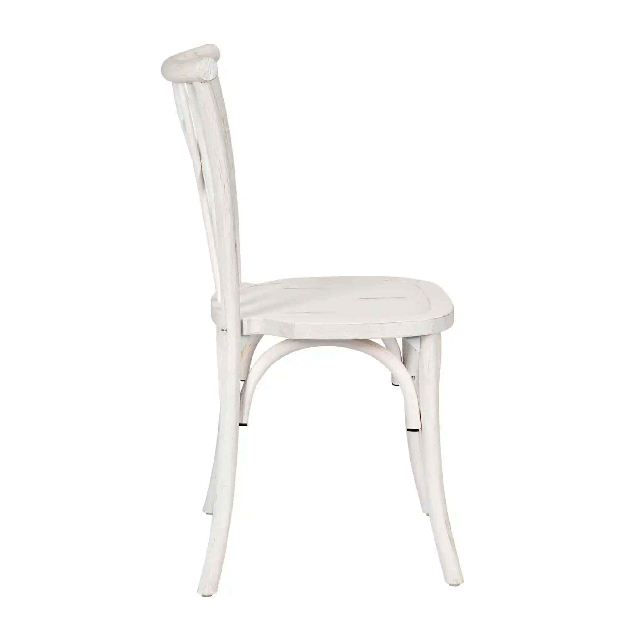 White Distressed Wood Willow Chair