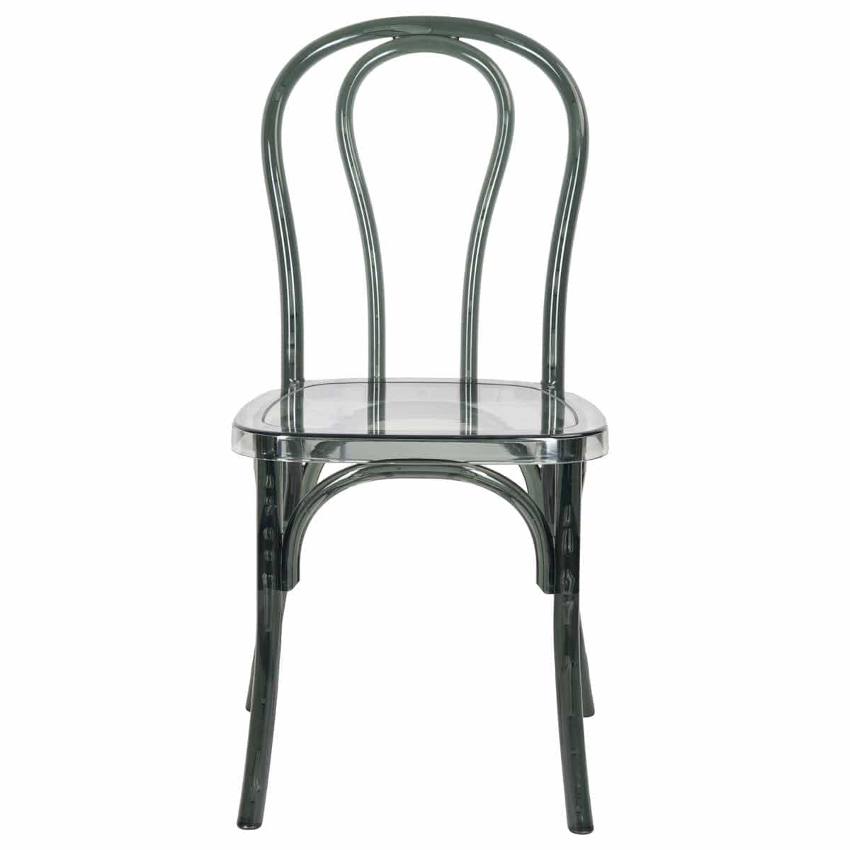 Clear Smoke Resin Bentwood Chair
