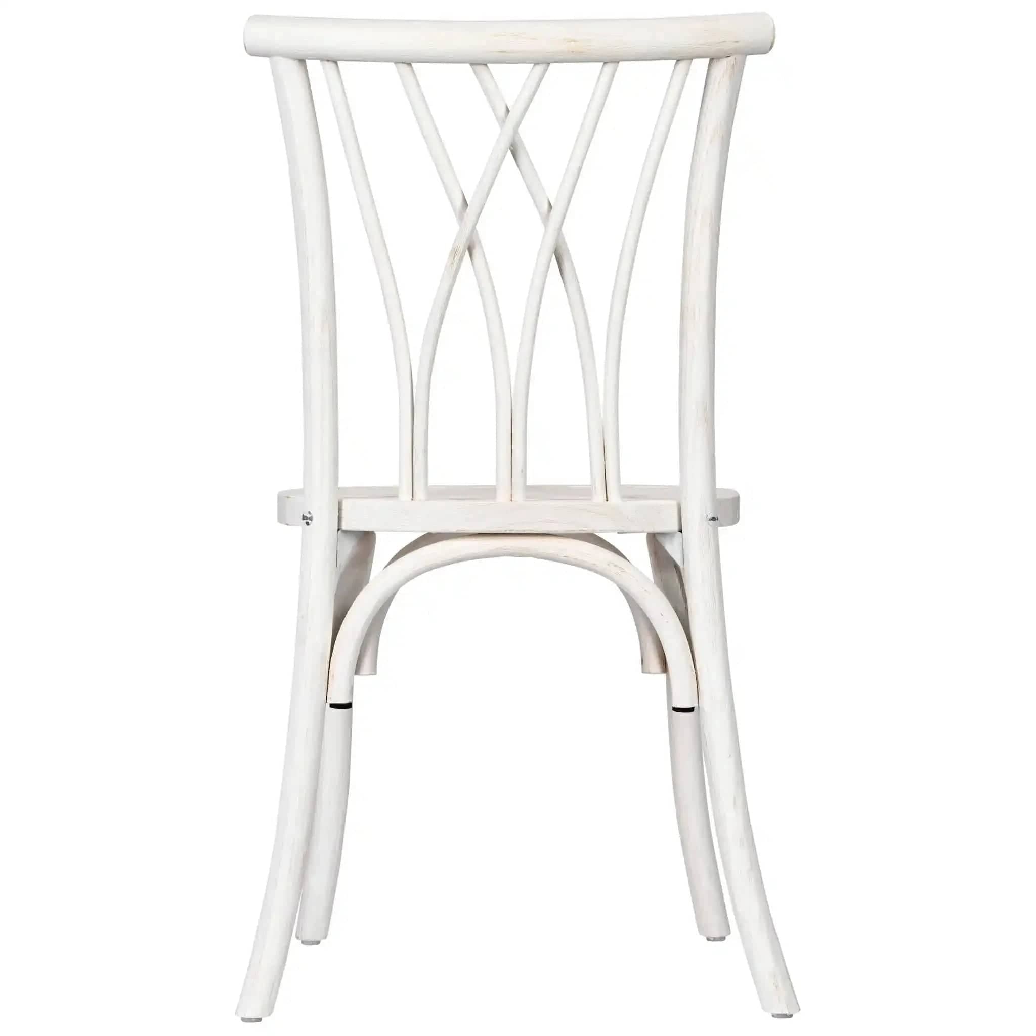 White Distressed Wood Willow Chair