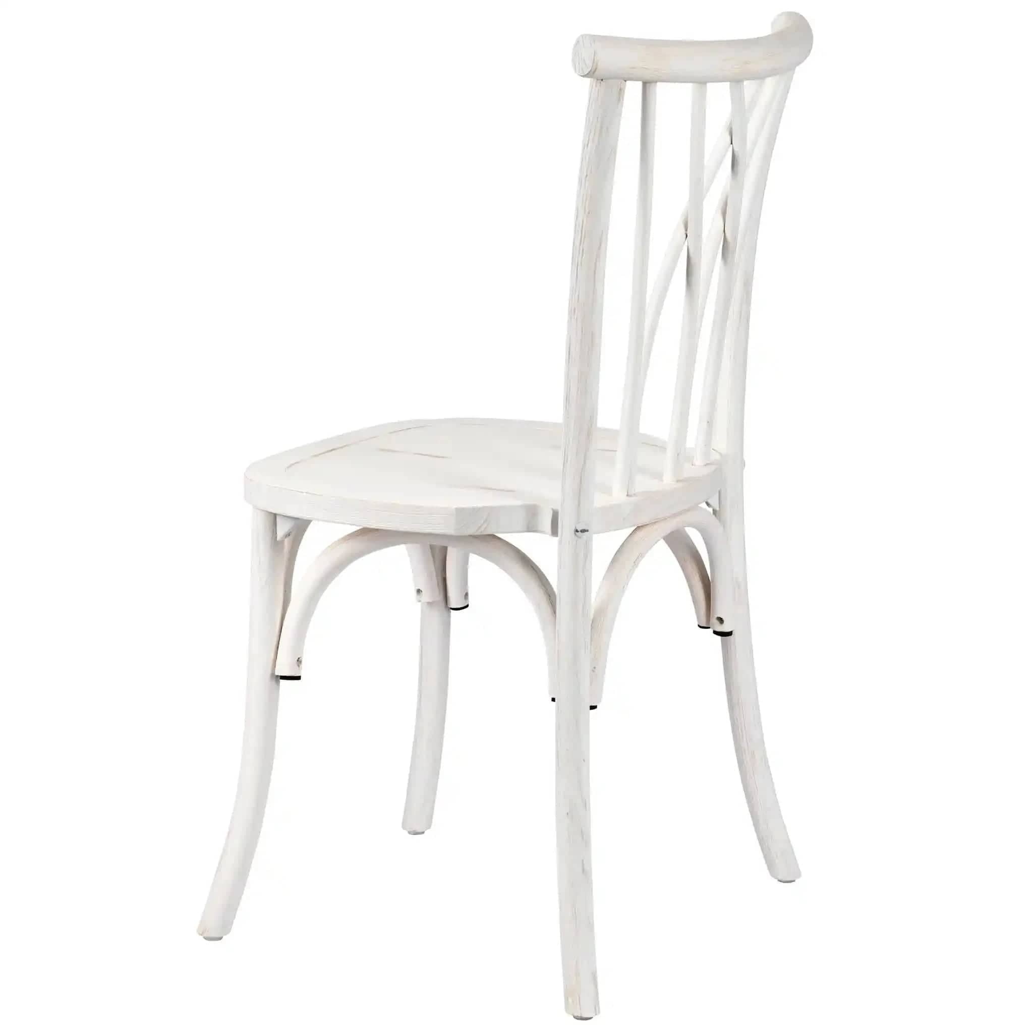 White Distressed Wood Willow Chair