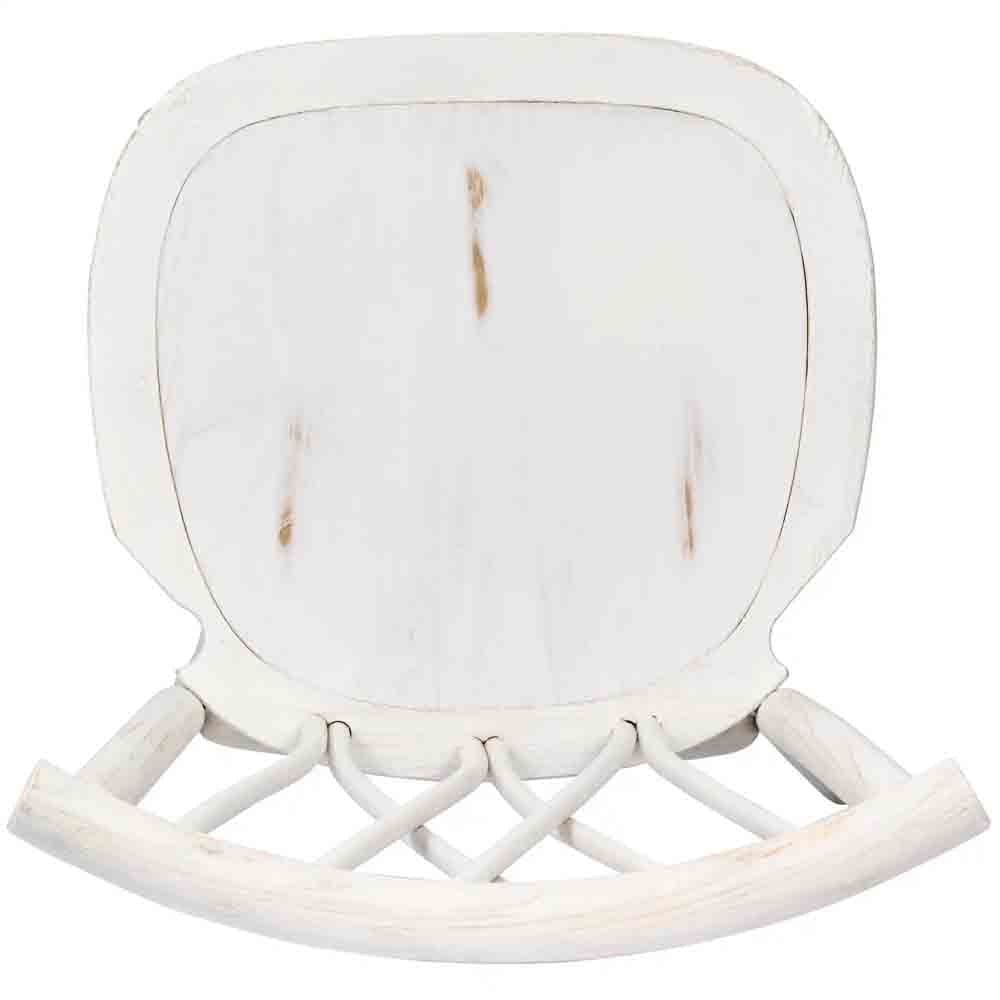 White Distressed Wood Willow Chair
