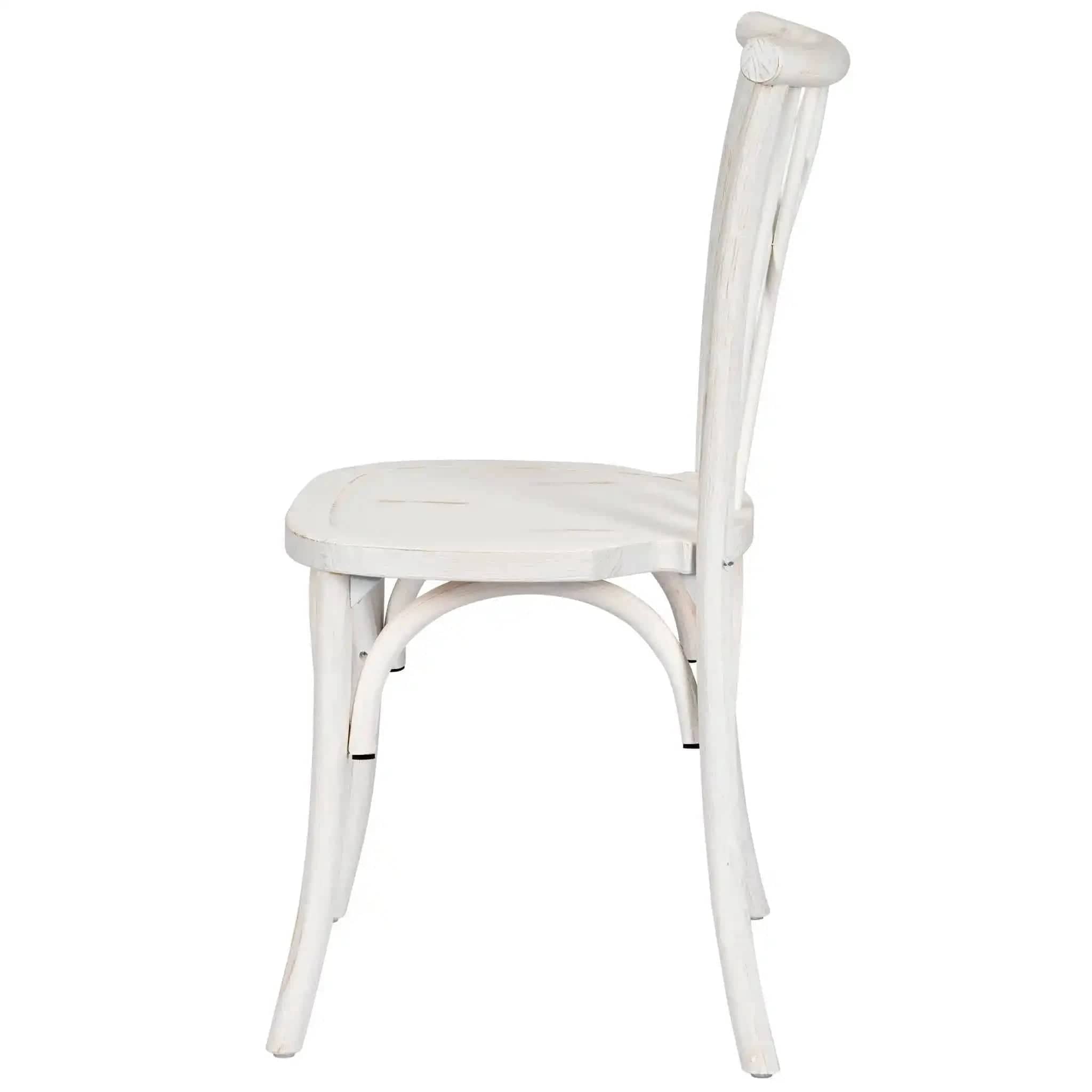 White Distressed Wood Willow Chair