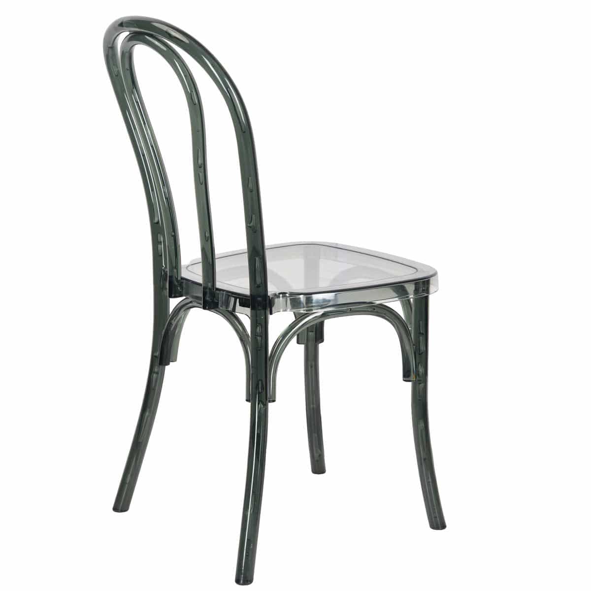 Clear Smoke Resin Bentwood Chair