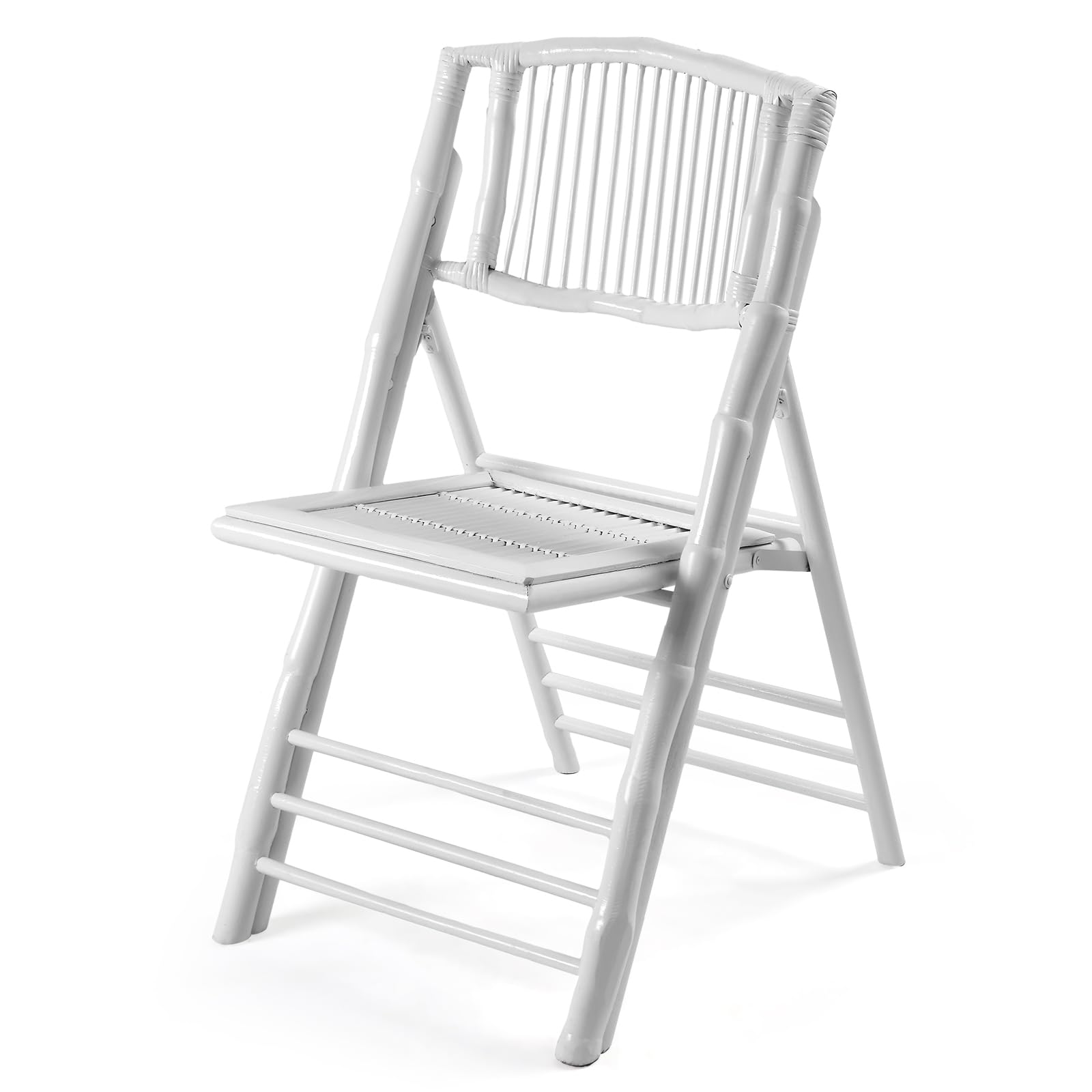 White Bamboo Folding Chair