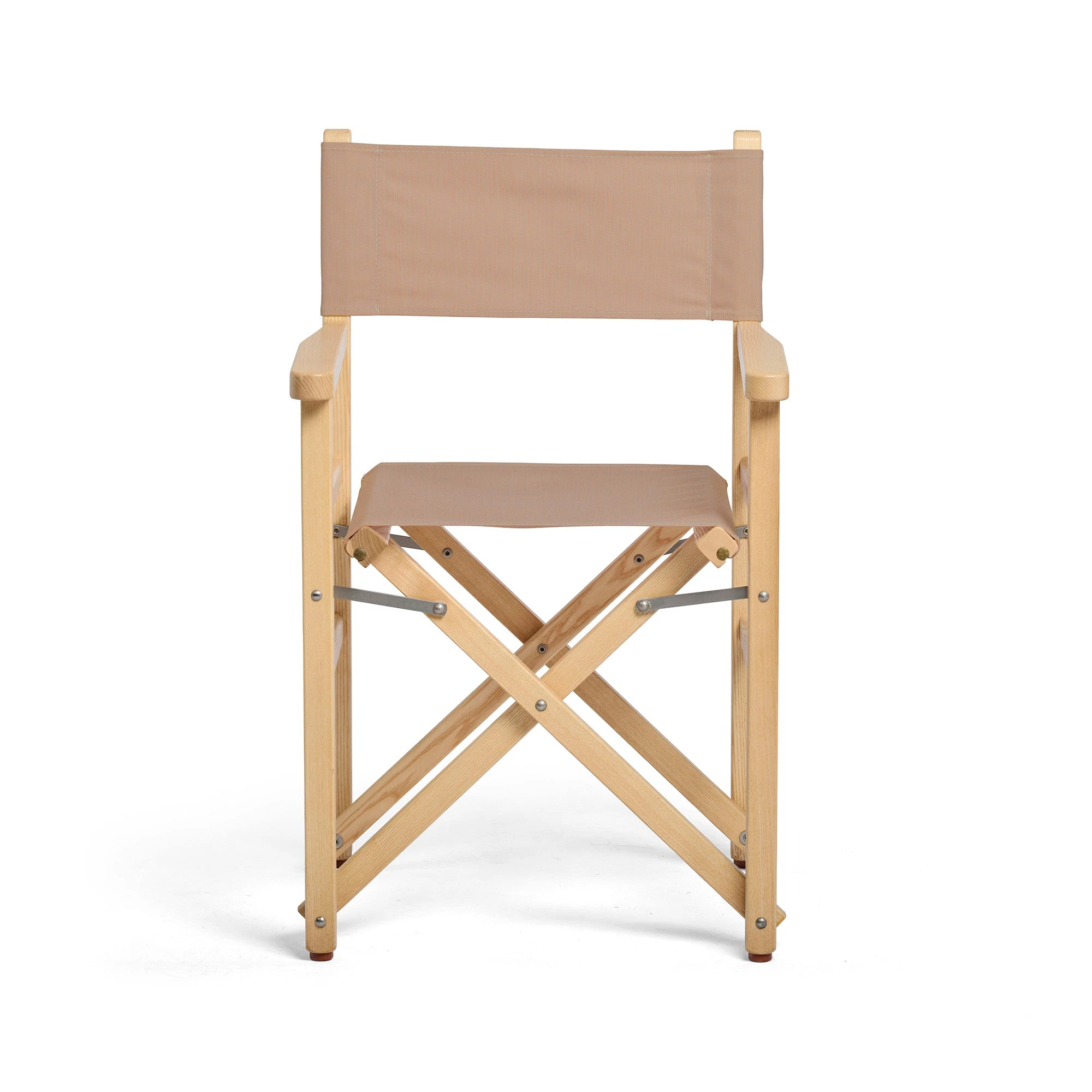 Sedia da regista pieghevole - Legno naturale con tessuto in lino ecru