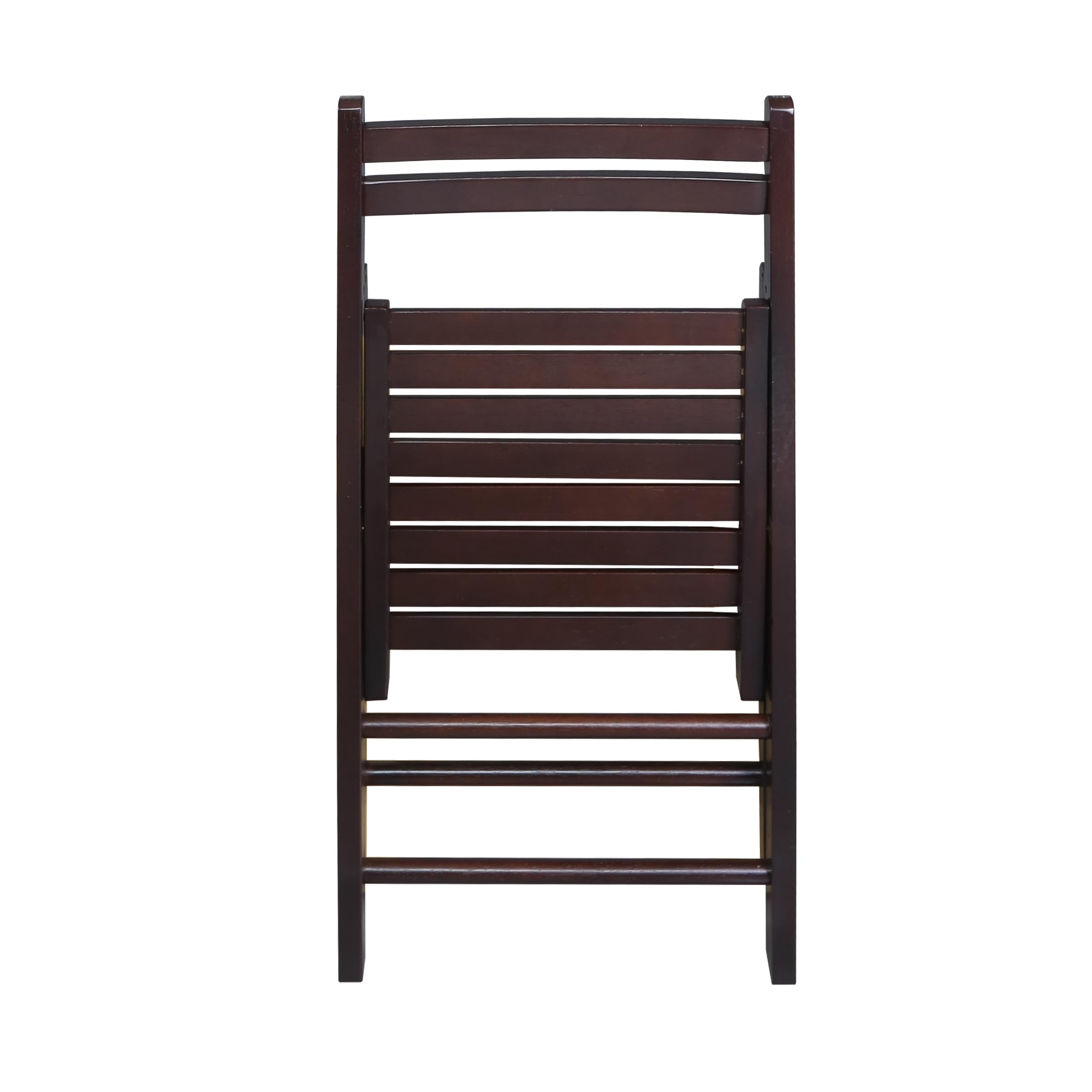 Dark Brown Wooden Folding Chair