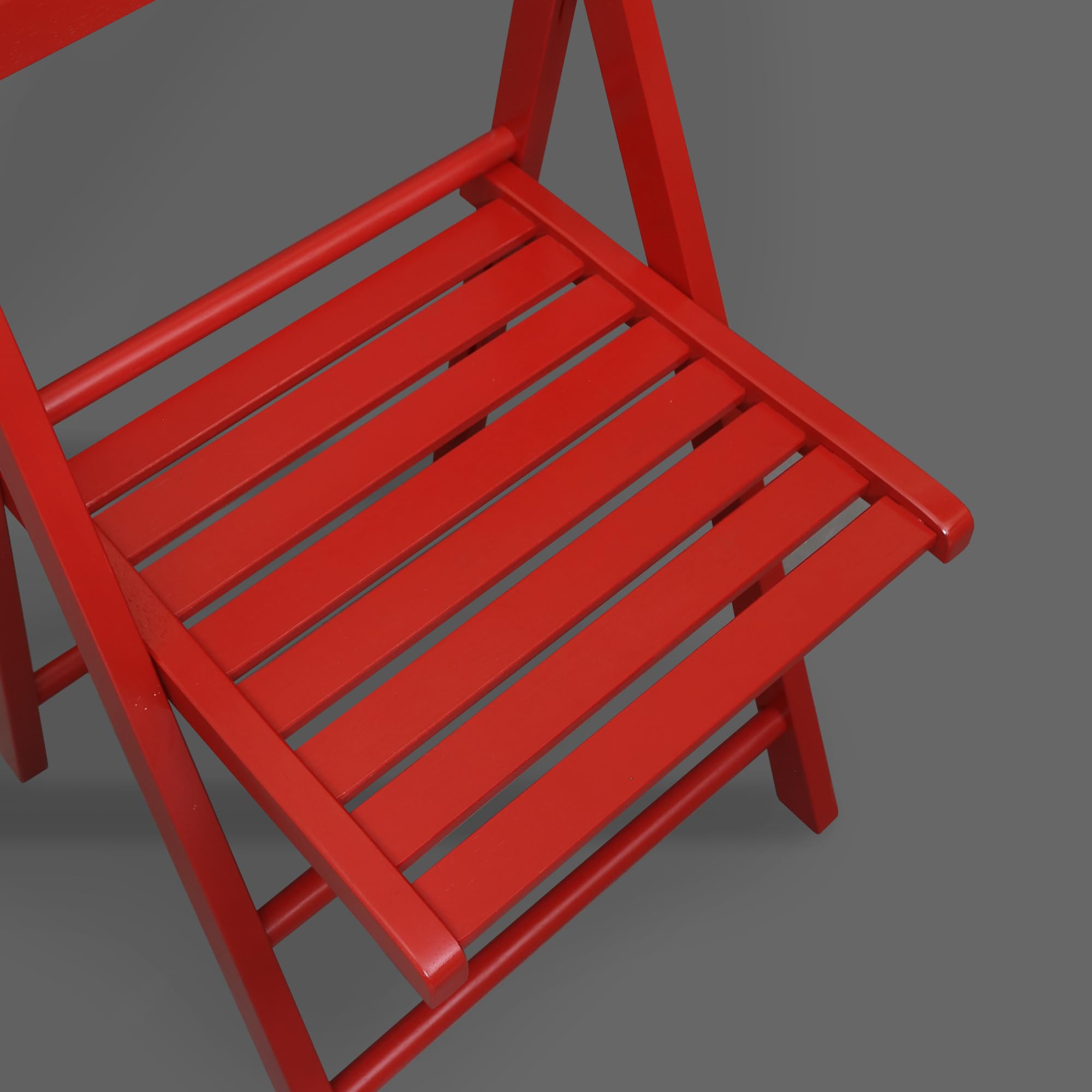 Red Wooden Folding Chair