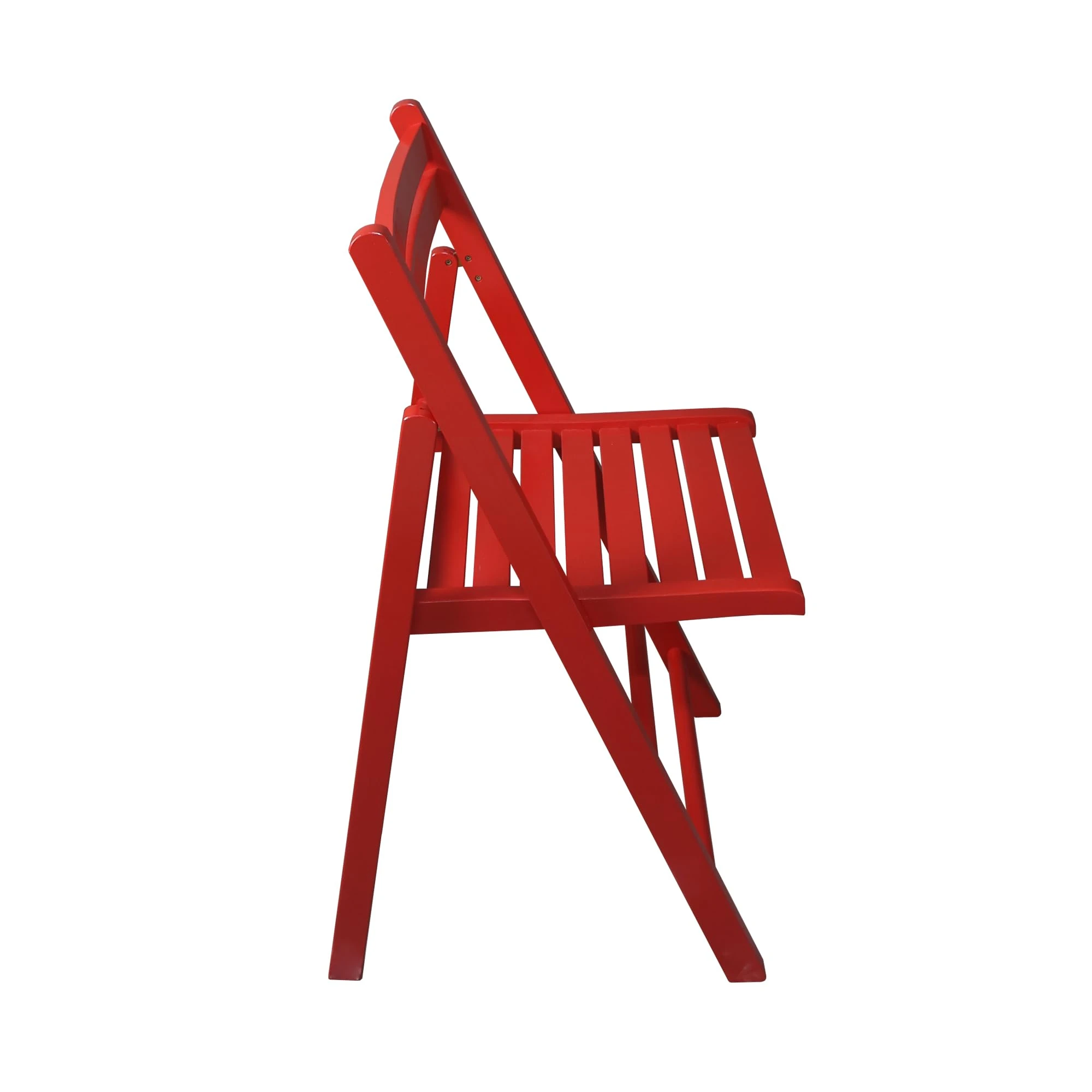 Sedia pieghevole in legno rossa