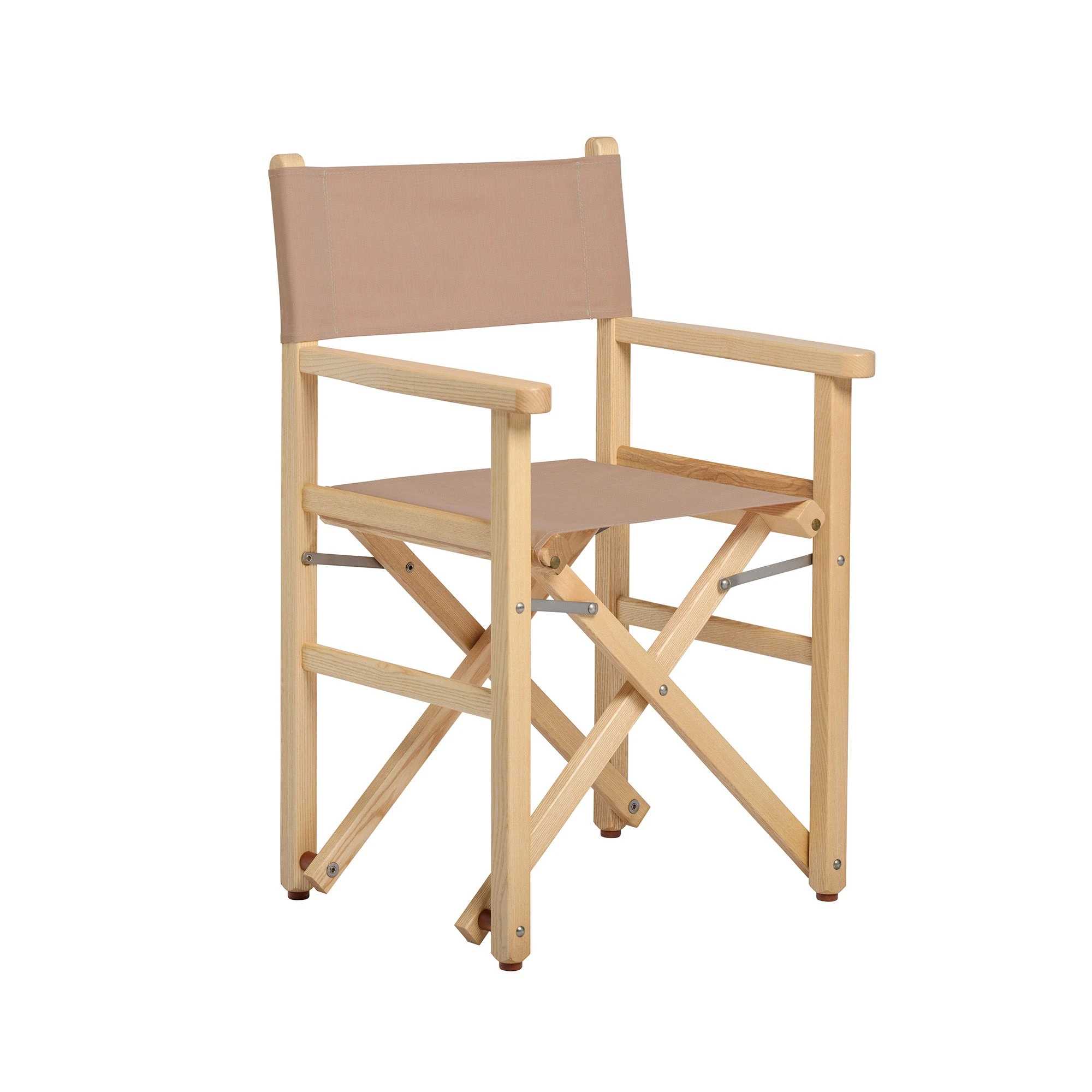 Sedia da regista pieghevole - Legno naturale con tessuto in lino ecru