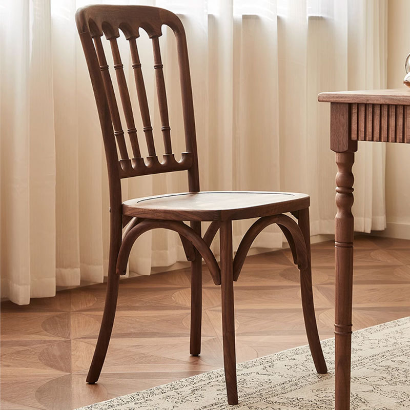 Wood Napoleon Wedding  Chair-Walnut