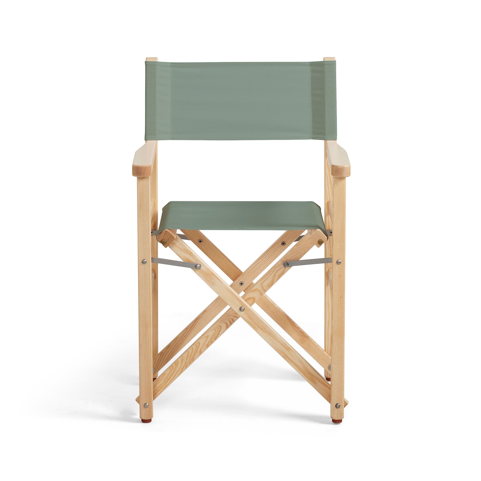 Folding Directors Chair - Natural Wood with Alpine Green Fabric