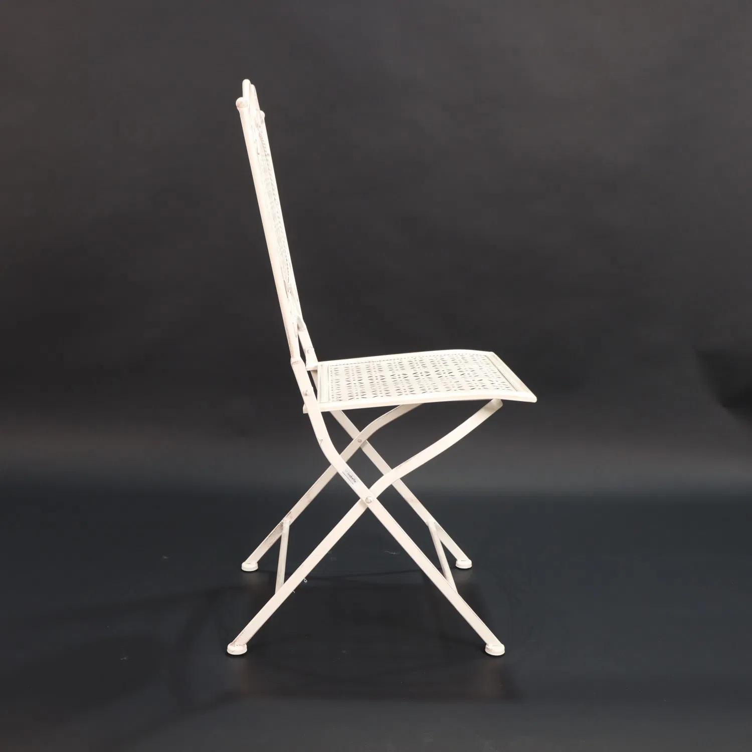 Vintage Metal Folding Chair with Square Seat