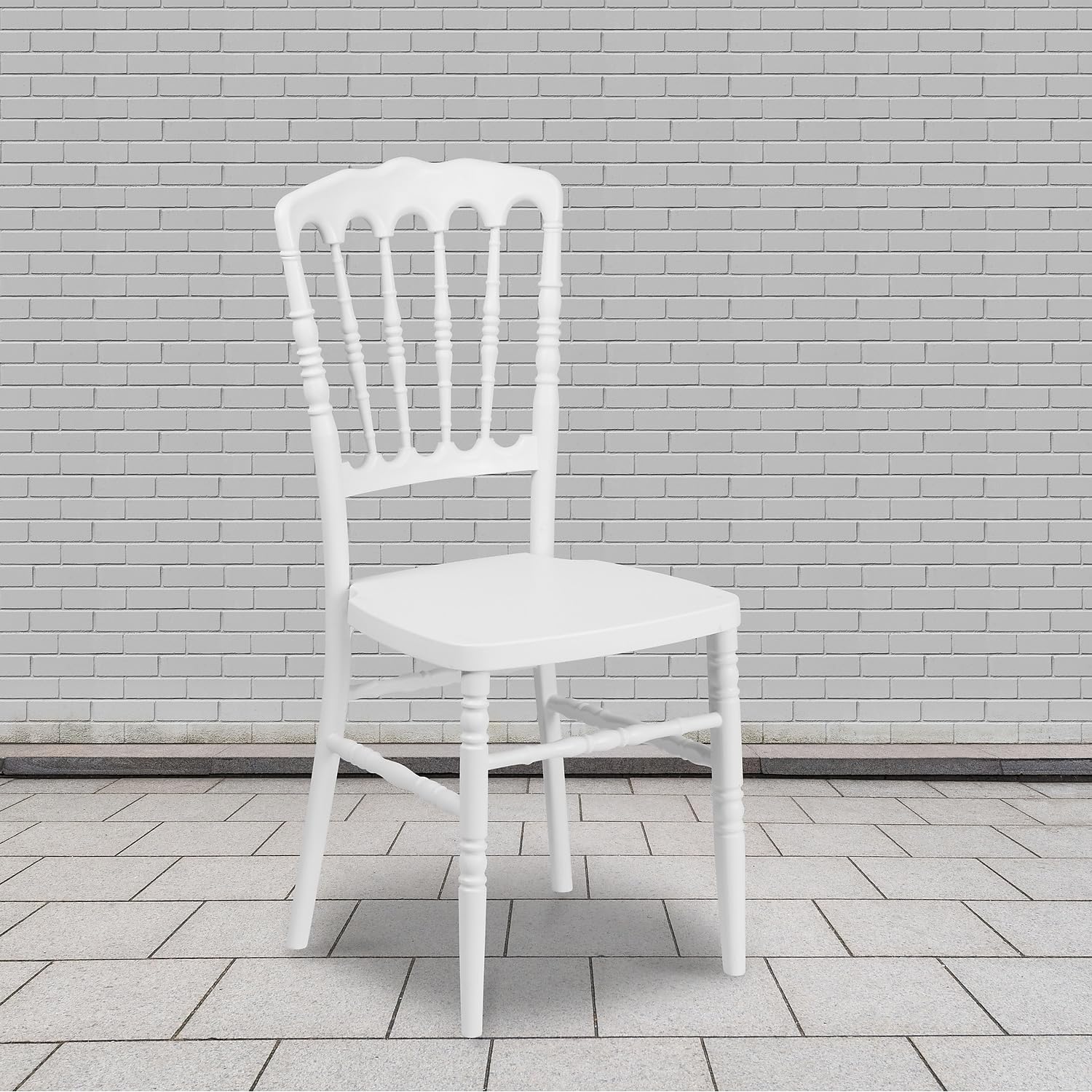 Resin Stacking Napoleon Chair-White