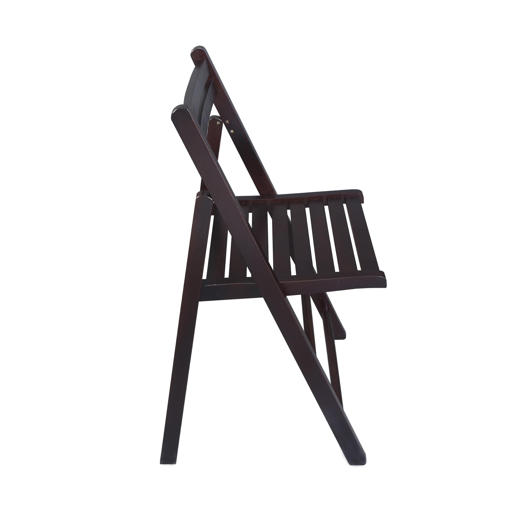 Dark Brown Wooden Folding Chair